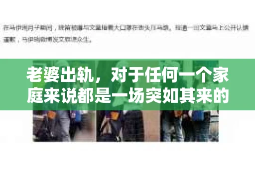 老婆出轨，对于任何一个家庭来说都是一场突如其来的风暴。面对这样的困境，如何挽回婚姻，重拾家庭的和谐，成为了许多人迫切想要了解的问题。今天，我们就来聊聊这个敏感而现实的话题——老婆出轨最好的挽回办法。