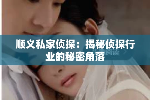 顺义私家侦探：揭秘侦探行业的秘密角落