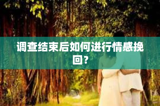 调查结束后如何进行情感挽回？